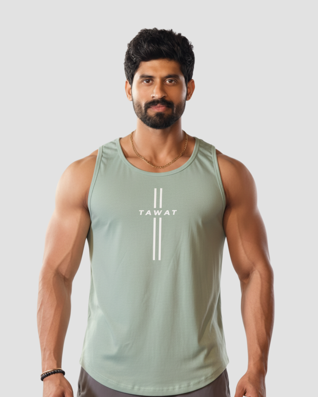 Feature Tank Top – Sage Green