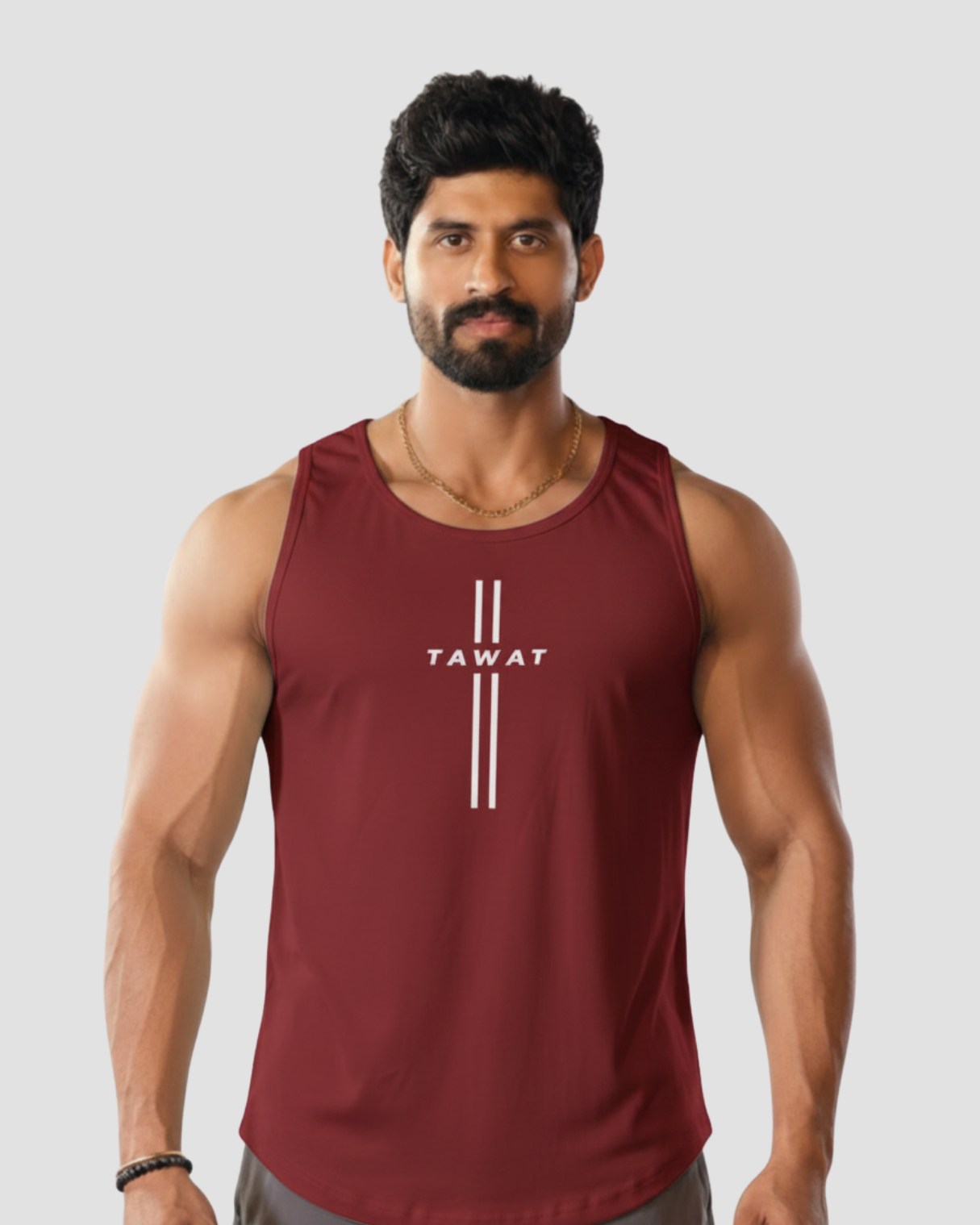 Feature Tank Top – Burgundy