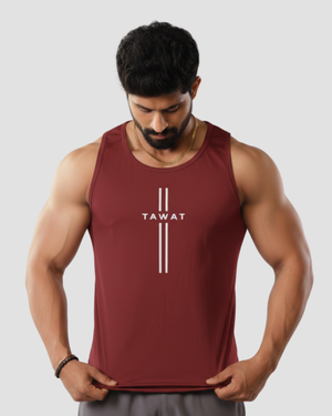 Feature Tank Top – Burgundy