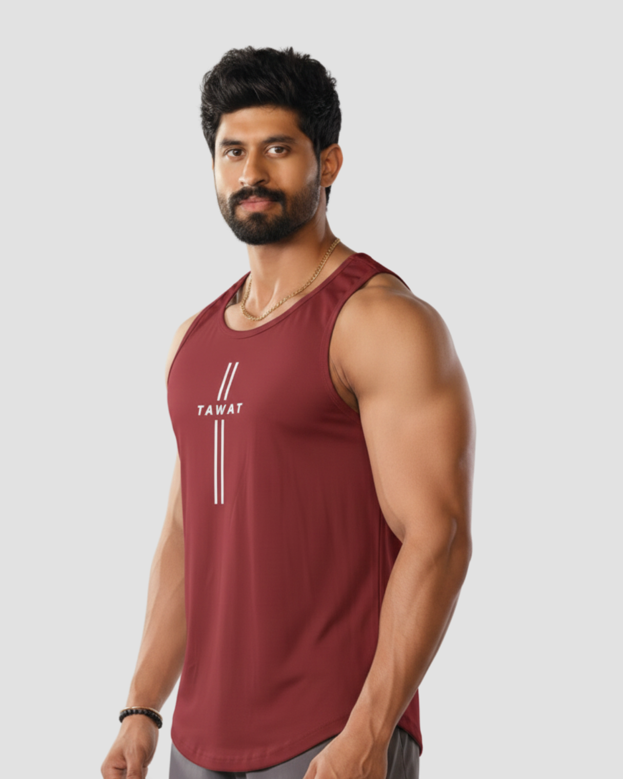Feature Tank Top – Burgundy