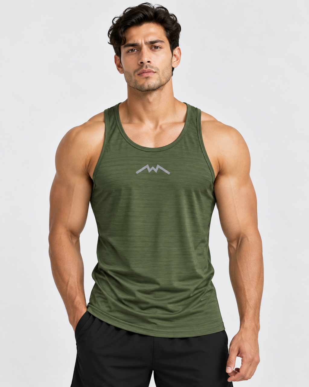 Vex Tank Top – Olive Green.